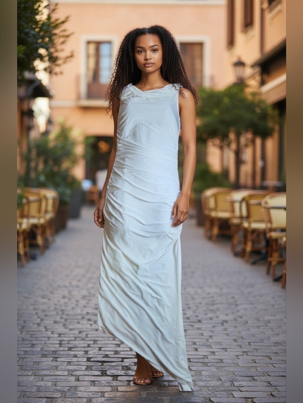 Windsor White Sleeveless Maxi Dress